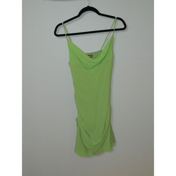 Staud‎ Dress Size 4 Lime Green  Convertible Ruched Mini or Midi Dress - Picture 10 of 14